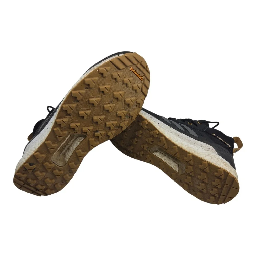 Adidas Terrex Free Hiker Men's 10 Black Gold Primeknit Boost Hiking Boots